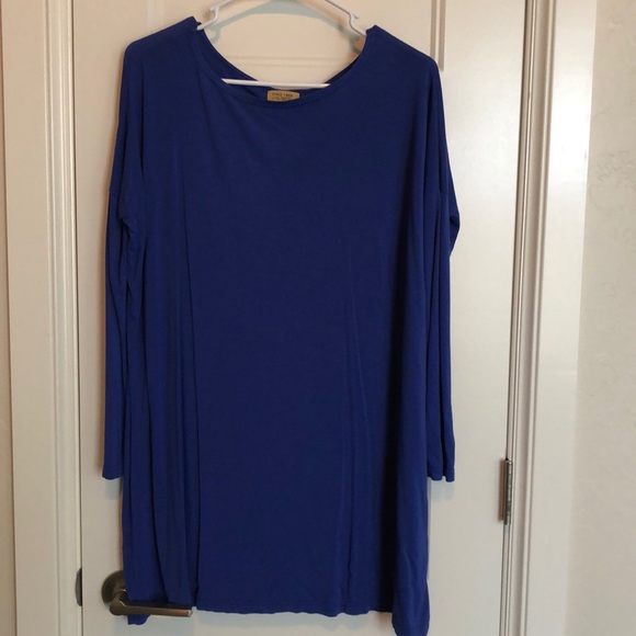 Royal Blue Long Sleeve Piko - Picture 1 of 2